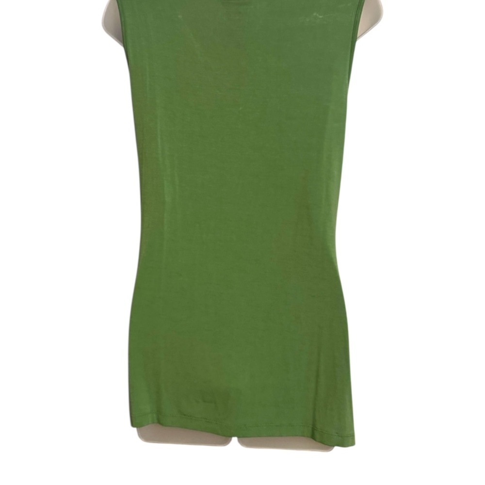 NWT Green Ruched Sleeveless Spring/Summer Top LARGE #R - Picture 4 of 7